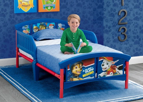 Toddler Bed For Boys Girls With Guard Rails Kids Children Paw Patrol Bed - Picture 7 of 8