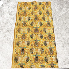 Vintage Batik Indonesia Women's 41x89" Loose Sarong Hand Drawn Brown