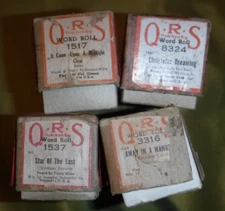 Q R S WORD ROLL PIANO ROLL 4 X-MAS SONGS CHRISTMAS DREAMING STAR OF THE EAST++