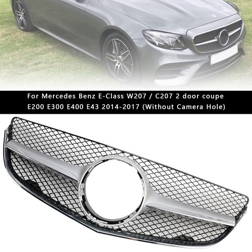 Front Bumper Grill Grille Fit Mercedes Benz E-CLASS W207 Coupe 2014-2017 S12