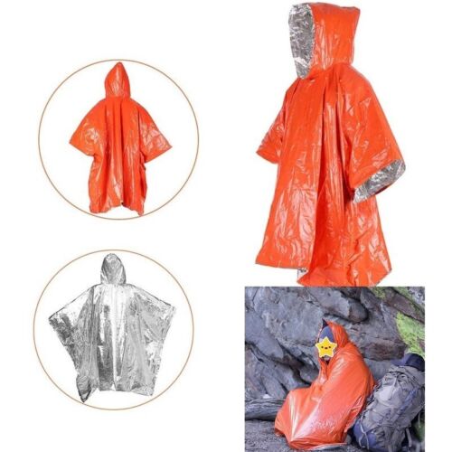 Awaryjny termiczny płaszcz przeciwdeszczowy Koc Ponczo Outdoor Camping Turystyka Sprzęt survivalowy - Zdjęcie 1 z 8