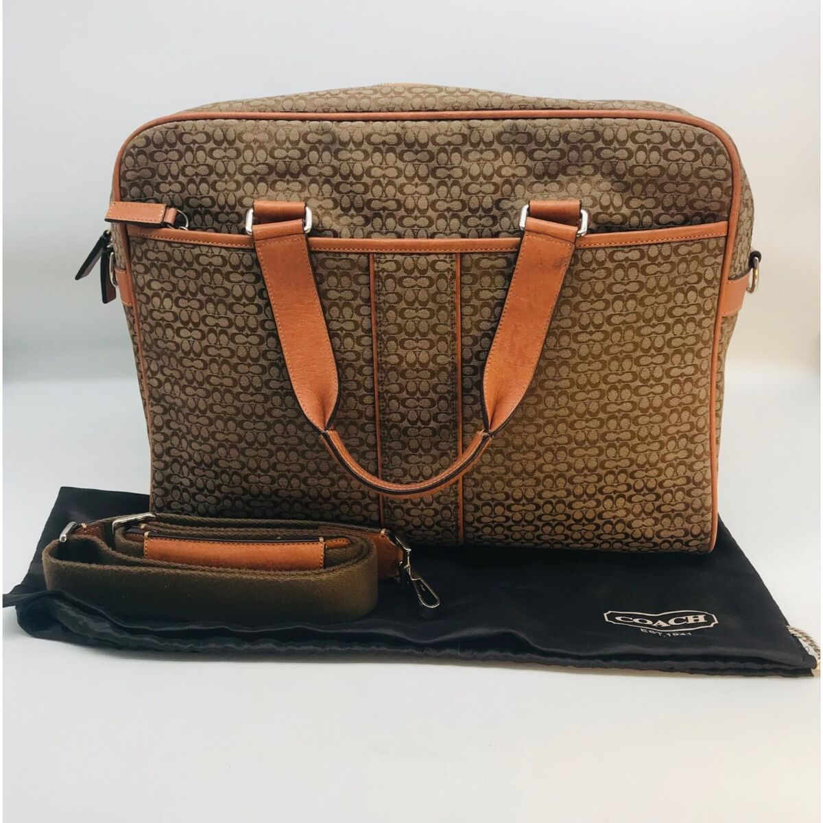 Coach Vintage Signature Canvas Hudson Commuter Messenger Bag Coach Vintage Signature Canvas Hudson Commuter Messenger Bag
