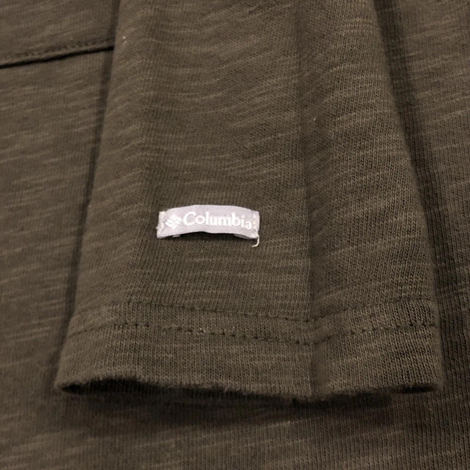 Camisa Columbia Mujer Pequeña Verde Exterior Manga Larga Sudadera con Capucha Damas LEER Foto 3 de 4