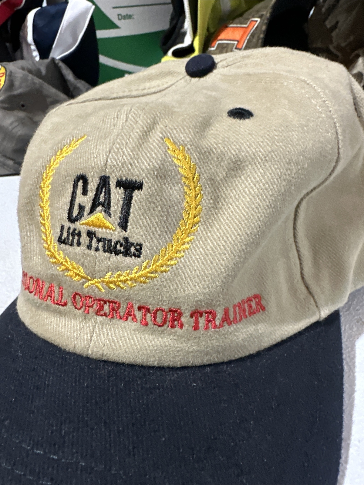 CAT Operator Trainer Hat Cap Strap Back Brown One… - image 3