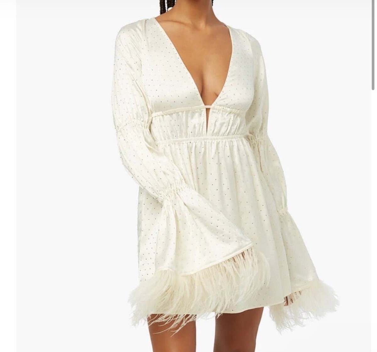 Rhinestone Feather Mini Dress western boho glam medium WeWoreWhat NWT $148  | eBay