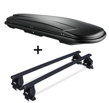 Dachbox VDPJUXT500 500L + Dachträger Tema für für BMW X4 F26 SW 5Türer ab 14 Sta