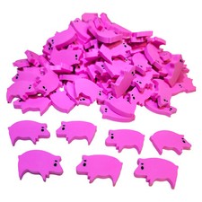 Bulk Pink Pig Pencil Erasers  144 Pack Double-Sided. Kids Stationery Arts and
