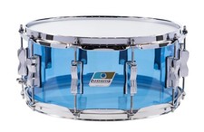 Ludwig Vistalite Blue 6.5x14" Zep Bonham Bowtie Lug Snare Drum Acrylic  Dealer