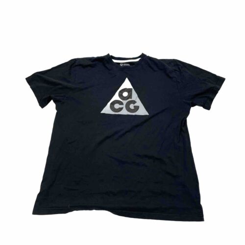 Nike ACG Logo T Shirt Mens 2XL Navy Blue Gray Triangle FLAW! - Afbeelding 1 van 7