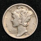 1943-D Mercury Dime Silver Denver Mint Extremely Fine Condition