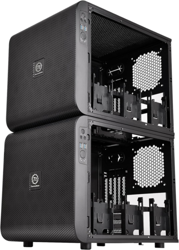 Core V21 SPCC Micro ATX, Mini ITX Cube Gaming Computer Case Chassis, Small Form - Picture 9 of 12
