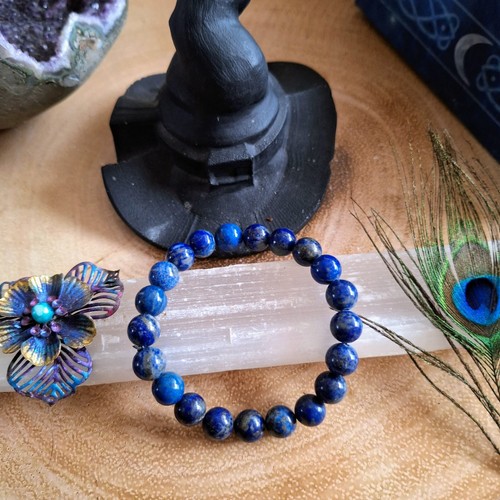 lapis lazuli Bracelet crystal healing Gift For Him Or Her Third Eye Chakra - Picture 3 of 10