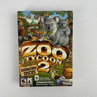 Zoo Tycoon 2 Endangered Species Expansion Pack CIB Complete W/Manual