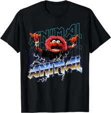 SALE The Muppets Animal Rock Metal Poster T-Shirt