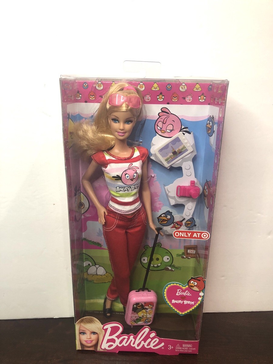 Barbie Angry Birds Target Exclusive doll Mattel 2012 suitcase