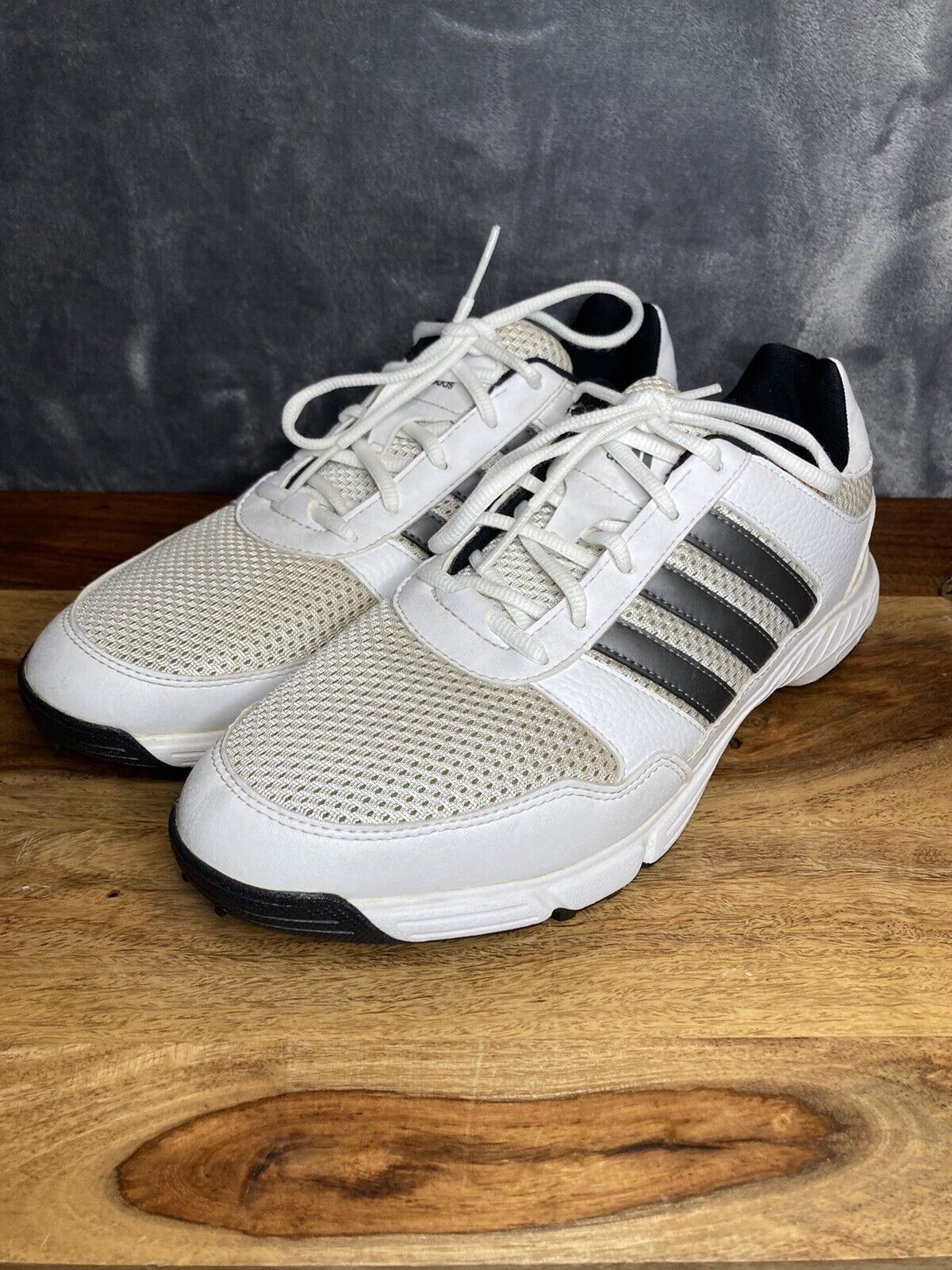 Adidas Golf Shoes White EVM 004001 - Mens Size 8.5 - Gem