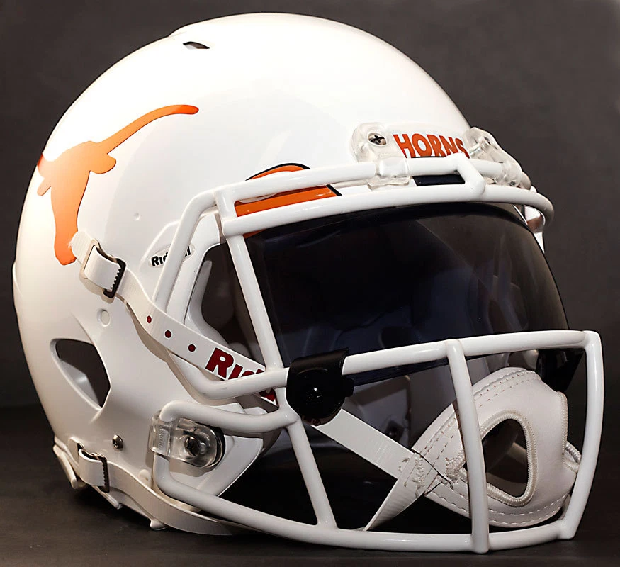 *PERSONALIZADO* TEXAS LONGHORNS NCAA Riddell VELOCIDAD Tamaño Completo Réplica Casco de Fútbol Foto 2 de 4