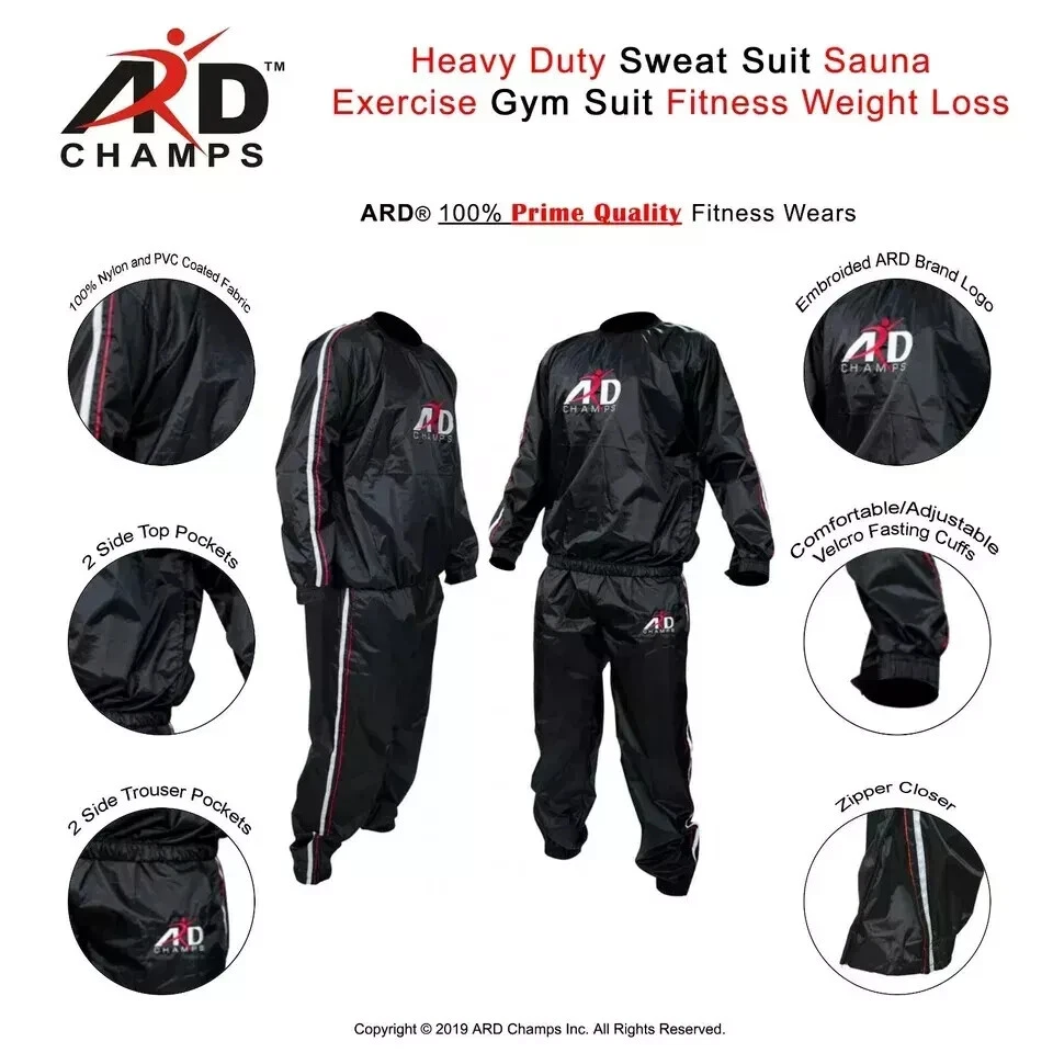 Traje de sauna de alta resistencia ARD - pérdida de peso, gimnasio y cardio, anti-desgarro, unisex XS-9XL Foto 4 de 4