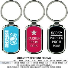 Personalized Rectangle Key Chain Key Chains Prom Custom Engraved Dance Formal