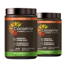 CocoaVia Cardio Health Cocoa Powder, 60 Servings, 500mg Cocoa Flavanols, Support