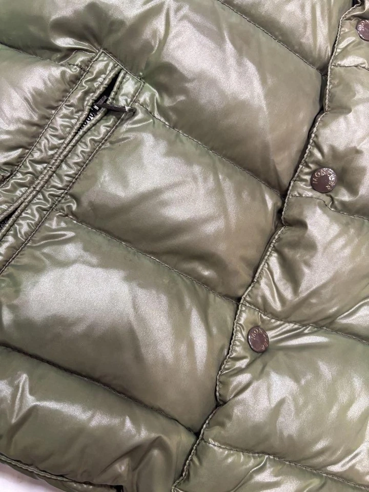 Khaki Green Down Vest by Moncler - Image 3 of 4