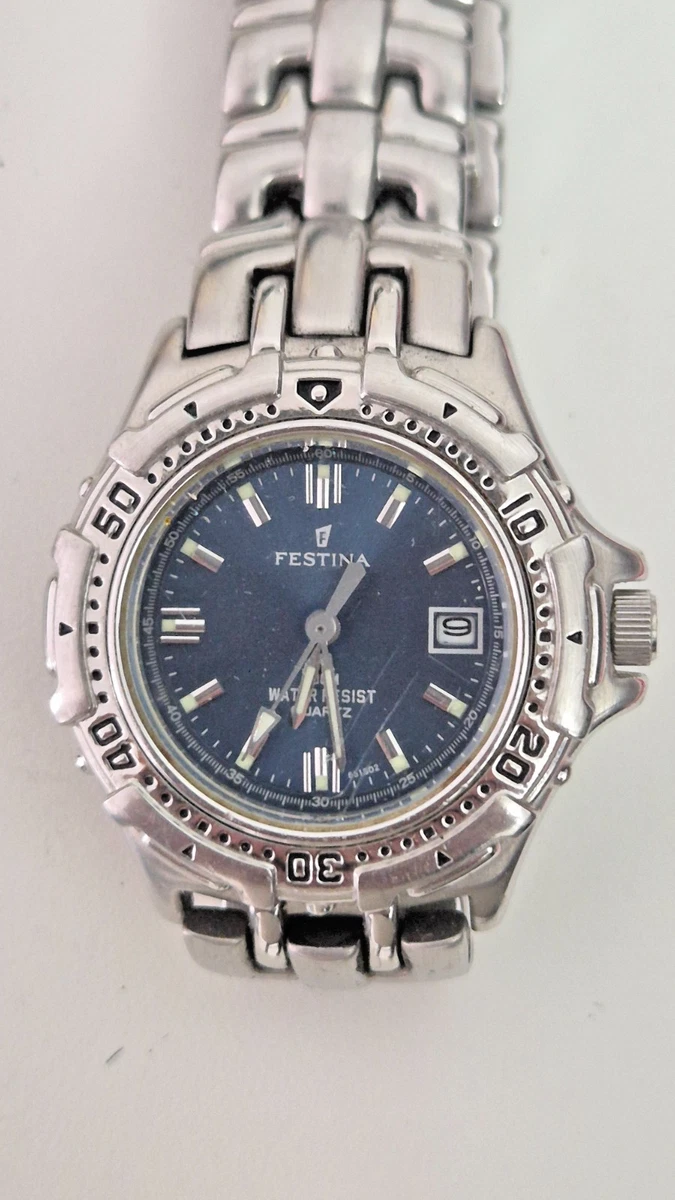 RELOJ DE HOMBRE RETRO F20568/3 CON ESFERA AZUL