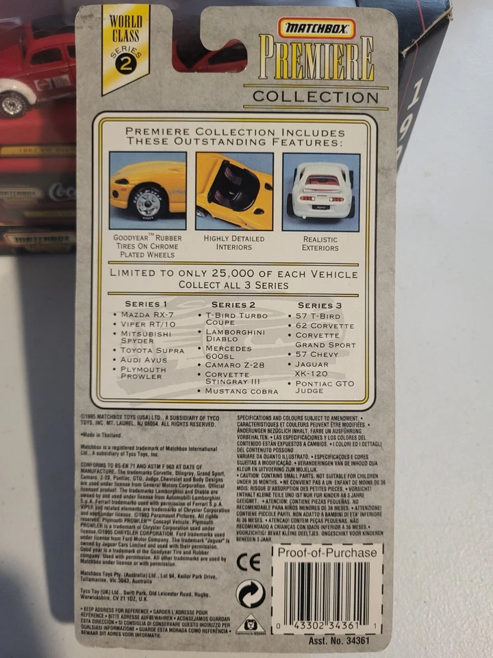 1995 Matchbox Mercedes 600SL Premiere Collection & Volkswagen Coke Set Of 2 - Image 3 of 4