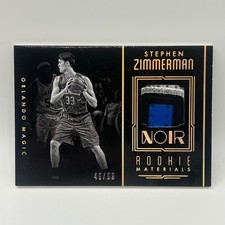 2016-17 Panini Noir Rookie Materials Black White Prime Stephen Zimmerman /99 ORL
