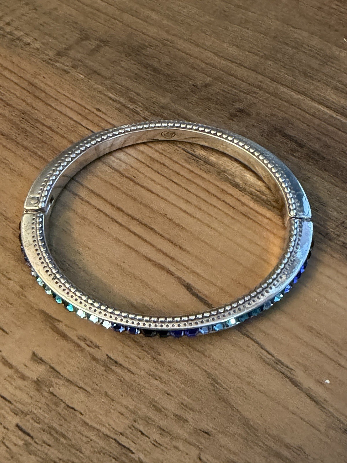 Brighton Spectrum Hinged Bangle with Multiple Blu… - image 3