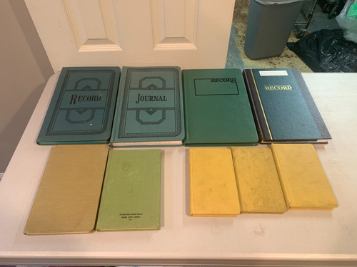 VINTAGE LEDGER ACCOUNT BOOKS LOT of 9 Books