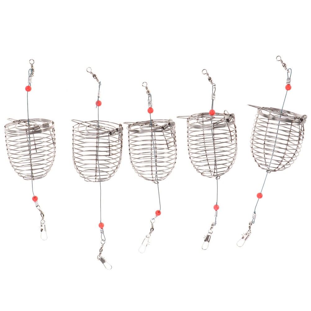  5 PCS Fishing Accessories Crab Trapping Feeder Bait Basket Cage Large - Image 10
