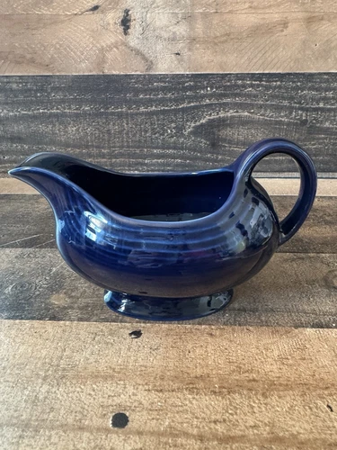 Fiesta Vintage Fiestaware Cobalt Blue Gravy Sauce Boat Homer Laughlin