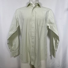 Brooks Brothers Long Sleeve Regent Gingham Check Green Dress Shirt Men's 16-34