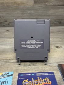 Solstice The Quest for the Staff of Demnos (Nintendo NES) con poster manuale testato