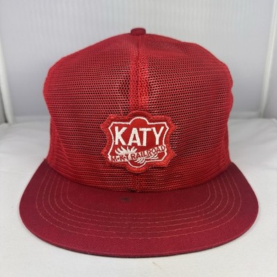Vintage KATY M-K-T Railroad Hat All Mesh K-Products Snapback Cap w/ Patch