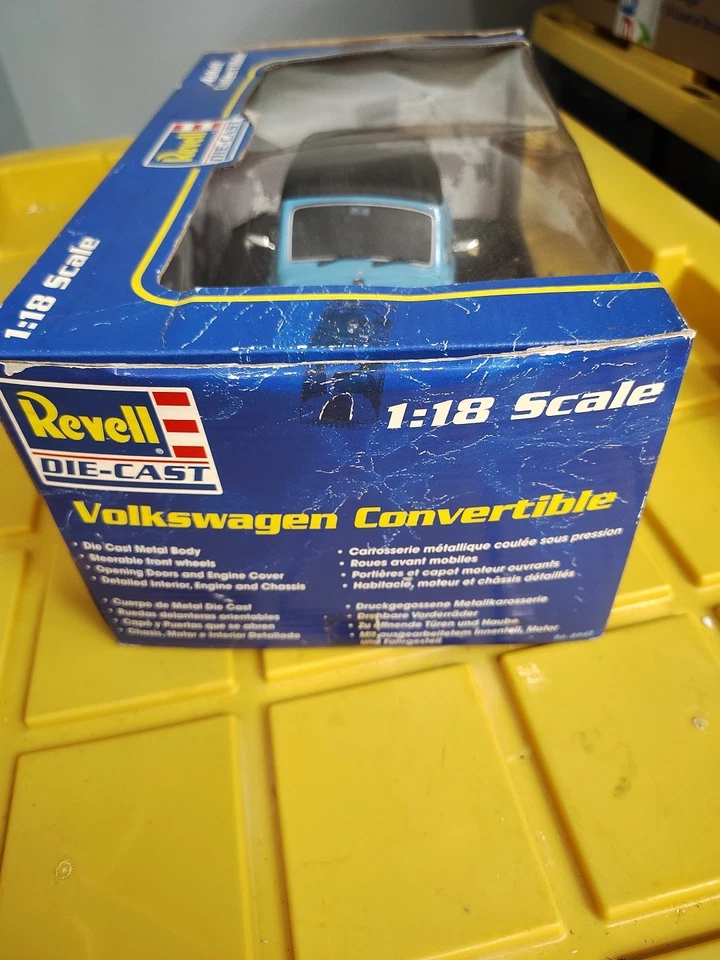 RARO Revell Volkswagen Convertible Escala 1:18 Die-Cast No. 86-8942 AZUL NUEVO EN CAJA RARO Foto 4 de 4