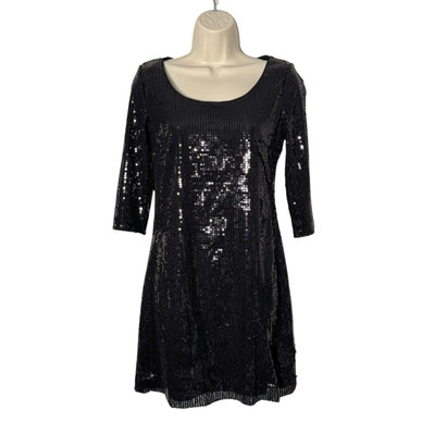 White House Black Market Sequin Mini Dress Black Size XS | eBay