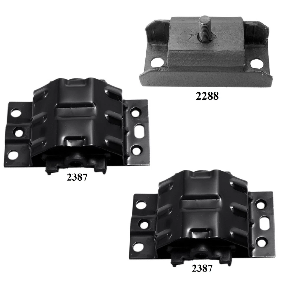 3 PCS MOTOR & TRANS MOUNT FIT 1976-1979 PONTIAC FIREBIRD 6.6L - MANUAL TRANS - Image 2 of 4