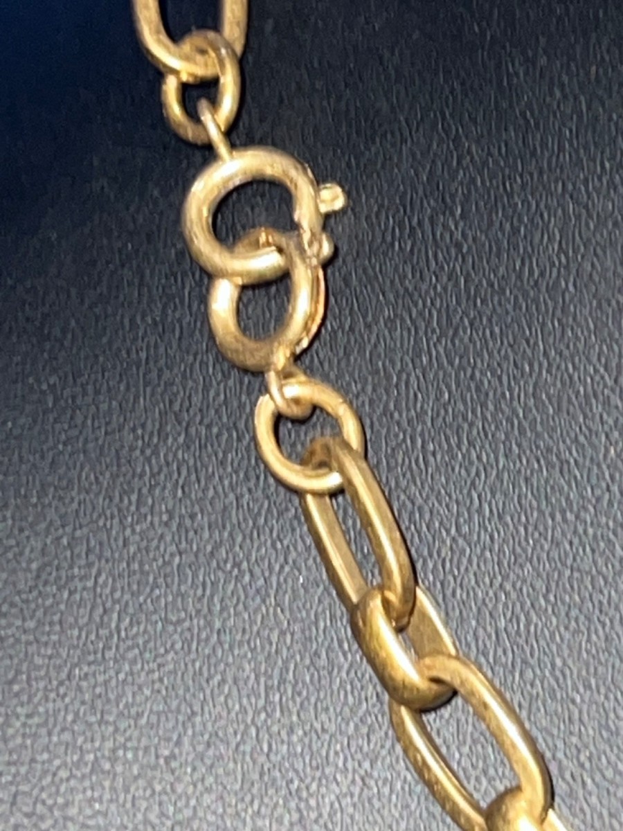 Gold-tone Stella & Dot Sutton Link Chain w/ Pave Grey Crystal Triangular Drops View 5