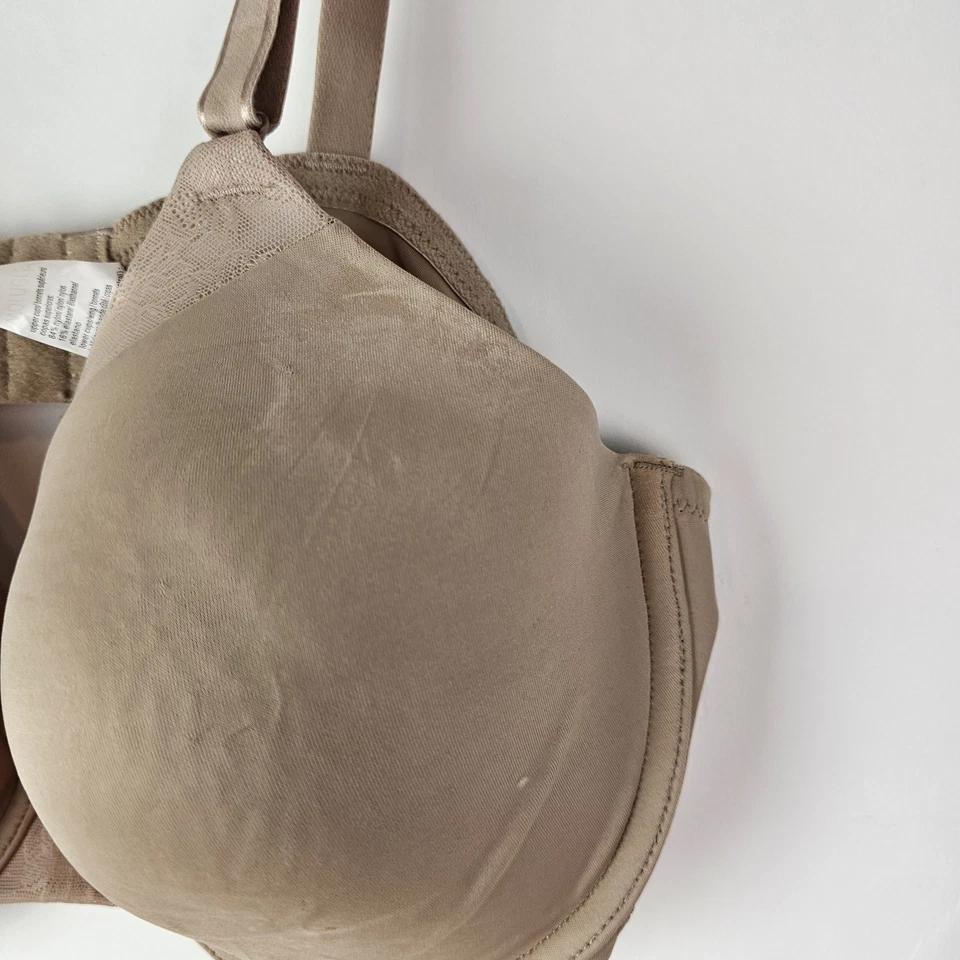 Warners RF5041W Blissful Benefits Bra Lined Underwire Lace Womens 40C Beige - Image 4 of 4