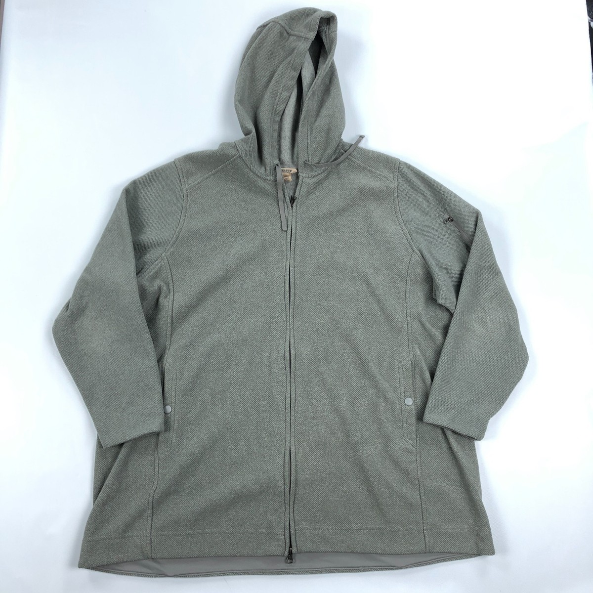 Duluth Trading Company Sweatshirt Womens 2X Plus Gray Hoodie Tunic Length