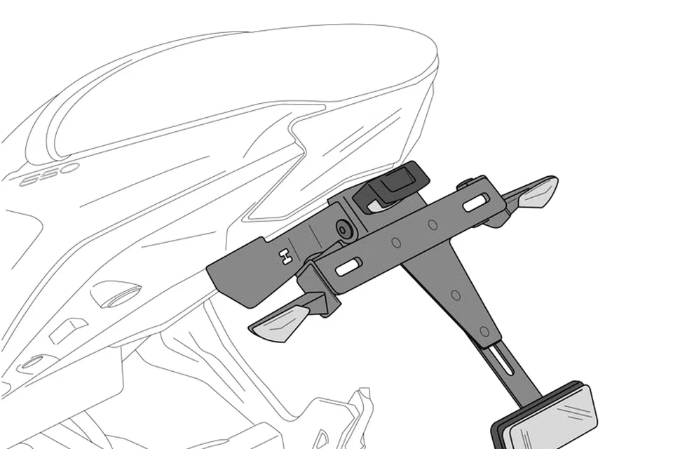 For Ducati 959 Panigale 2016-2018 Puig 6099N Black License Plate Support Foto 2 de 2