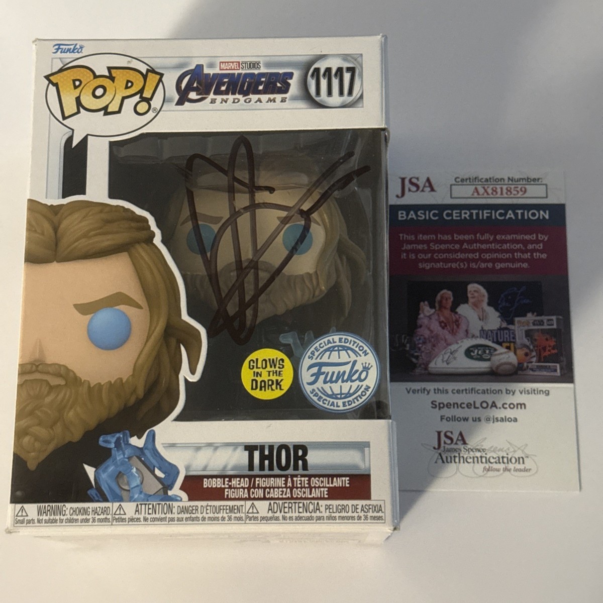 Chris Hemsworth Marvel Avengers Thor End Game Signed Funko #1117