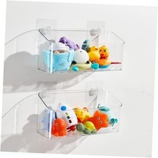 Bath Toy Storage Holder for Bathtub, Clear Bath Toy Organizer Large Capacity