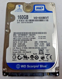 WESTERN DIGITAL *WD1600BEVT* 160 GB * SATA HDD Notebook 2,5 Zoll #NFP1607