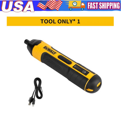New DEWALT Cordless Electric Screwdriver 1300mAh USB Rechargeable Free Shipping