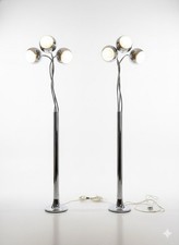 Lampade Da Terra Vintage Design Reggiani Space Age Chromed Mid Century Italy