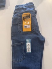 Carhartt Women  s Rugged Flex Relaxed Fit Double-Front Jeans Size 2 Short