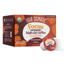 High Caffeine Mushroom Coffee K-Cups Organic Dark Roast Coffee with Lion S Man
