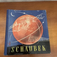 Álbum de estampillas de Europa SCHAUBEK 1954 200/250 algunas estampillas sueltas carpeta